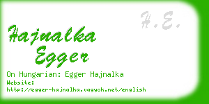 hajnalka egger business card